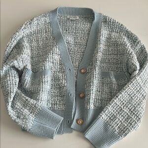 Women's Blue Cardigan Sweater